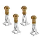 Kit 4 Cortador Para Ravioli Quadrado 3,5cm Cabo Madeira Mimo Style