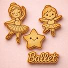 Kit 4 Cortadores Bailarina Bailarina Pasta Americana molde Biscuit Marcador Biscoito