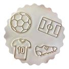 Kit 4 Cortadores Futebol Bola Campo Chuteira e Camisa