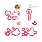 Kit 4 Cortadores Moana Anzol Galo Hey Hey Flor