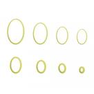 Kit 4 Cortadores Oval Amarelo para Massas Bluestar