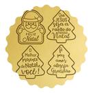 Kit 4 Cortadores Papai Noel Feliz Natal e Àrvores