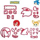 Kit 4 Cortadores Sonic Raposa Tails Knuckles Logo Top