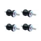 Kit 4 Coxim Borracha Motor Compressor N 1 Parafuso 5/16