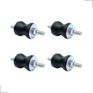 Kit 4 Coxim Borracha Motor Compressor N 3 Parafuso 3/8