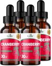 Kit 4 Cranberry em Gotas Sabor Frutas Vermelhas 30ml Celliv