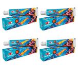 Kit 4 Creme Dental Hot Wheels Sabor Morango 50g - Condor Kit 4 Creme Dental Hot Wheels Sabor Morango 50g - Condor