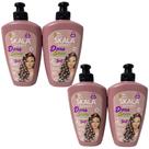 Kit 4 Creme Pentear Skala Dona Skala 3 em 1 Vegano 250g