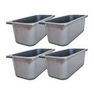 Kit 4 cuba expositora vitrine gelato sorvete abs cor cinza