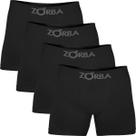 Kit 4 Cuecas Boxer Algodão Confortável Sem Costura Zorba Original