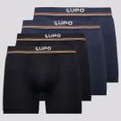 Kit 4 Cuecas Boxer Lupo Marinho e Preta