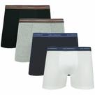 Kit 4 - Cuecas Boxer Masculina Algodão com Elastano Lupo Adulta Confortável