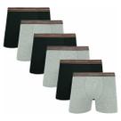 Kit 4 - Cuecas Boxer Masculina Algodão com Elastano Lupo Adulta Confortável