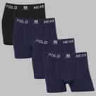 Kit 4 Cuecas Boxer Masculina Polo Wear Microfibra Sem Costura