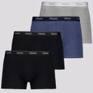 Kit 4 Cuecas Boxer Mash Cotton Azul, Cinza e Preta