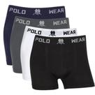 Kit 4 cuecas boxer microfibra polo wear original tamanho p