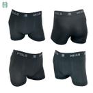 Kit 4 Cuecas Boxer Polo Wear Masculina Microfibra - Cinza