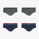 Kit 4 Cuecas Slip Lupo Fio Texturizado Sem Costura Sortidos 00624-003