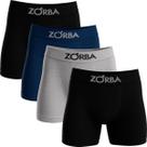 Kit 4 Cuecas Zorba Boxer Algodão Box Elástico Sem Costura Cueca Masculina Confortável Seamless 781 Kit 4 Cuecas Zorba Boxer Algodão Box Elástico Sem Costura Cueca Masculina Confortável Seamless 781