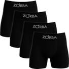 Kit 4 Cuecas Zorba Boxer Algodão Box Elástico Sem Costura Cueca Masculina Confortável Seamless 781