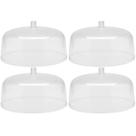 Kit 4 Cúpulas para Prato de Bolo 30cm Tampas Boleira Natural Padaria Confeitaria Lancheria OU