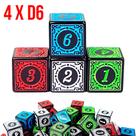 Kit 4 Dados D6 Runas - 6 faces- RPG Kit 4 Dados D6 Runas - 6 faces- RPG