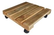 Kit 4 Decks com Rodízios 29x30cm Base Móvel em Madeira