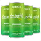 Kit 4 Desinchá Supermate Chá Mate Gaseificado 269ml Limão com Maçã Gás Bebida Suplemento Cafeína