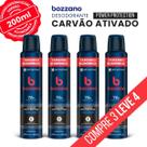Kit 4 Desodorante Antitranspirante Bozzano Power Protection 72h Carvão Ativado - 200ml (Grande)