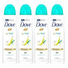 Kit 4 Desodorantes Aerosol Dove Go Fresh Pera e Aloe Vera 150ml