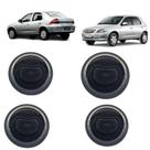Kit 4 Difusor De Ar Celta 2007/2016, Prisma 2007/2012 Central e Lateral Aro Preto L(400604
