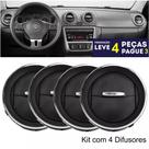 Kit 4 Difusor De Ar Gol G4 G5 G6 Voyage e Saveiro - Aro Cromado Kit 4 Difusor De Ar Gol G4 G5 G6 Voyage e Saveiro - Aro Cromado