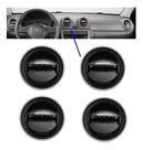 Kit 4 Difusor De Ar Gol G4 G5 G6 Voyage Saveiro Aro Prata - Preto