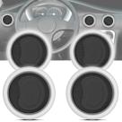 Kit 4 Difusor Saida De Ar Celta Prisma G1 2000 A 2006 Prata