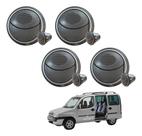Kit 4 Difusor Saída De Ar Doblo 2002 A 2018 Friso Prata