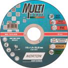 Kit 4 disco multi corte material fino 115,0x1,0x22,23 pvc aluminio azulejo norton