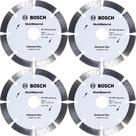 Kit 4 Discos Diamantado Segmentado Bosch 110mmx20mm Standard
