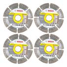 Kit 4 Discos Diamantados 105mm Segmentado Bosch
