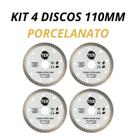 Kit 4 Discos Para Makita De Corte Diamantado Porcelanato 110mmx20mm Turbo Extra Fino