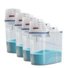 Kit 4 Dispenser Multiuso 1,5 L Porta Sabão C/Tampa e Dosador