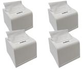 Kit 4 Dispenser Porta Guardanapo Interfolhado Branco Nobre