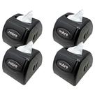 Kit 4 Dispenser Porta Guardanapo Interfolhado Preto Nobre