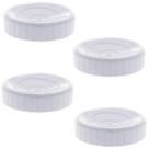 Kit 4 Dispenser Saboneteira Canelatta 11Cm Branco