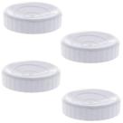 Kit 4 Dispenser Saboneteira Canelatta 11Cm Branco