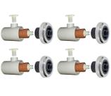Kit 4 Dispositivo De Hidromassagem Para Piscina De Alvenaria Aço Inox 316
