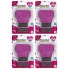 Kit 4 Dr Pentinho Pente Piolho Lêndea Limpador Verde Ou Rosa