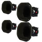 Kit 4 Driver Corneta Curta 100 W Rms Fenólico Hiken