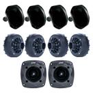 Kit 4 Driver Tsr 720wrms 4 Corneta Curta + 2 Tweeter Som