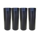 Kit 4 Duto 8 Preto 60cm Chaminé Churrasqueira Resistente