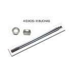 Kit 4 Eixos Mallory Turbo Silencium 40Cm + 8 Buchas